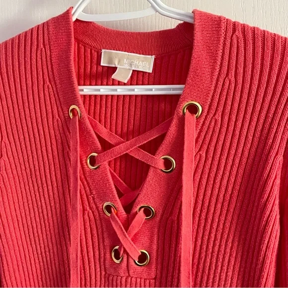 Michael Kors Knit Lace-Up Sweater - Picture 4 of 5